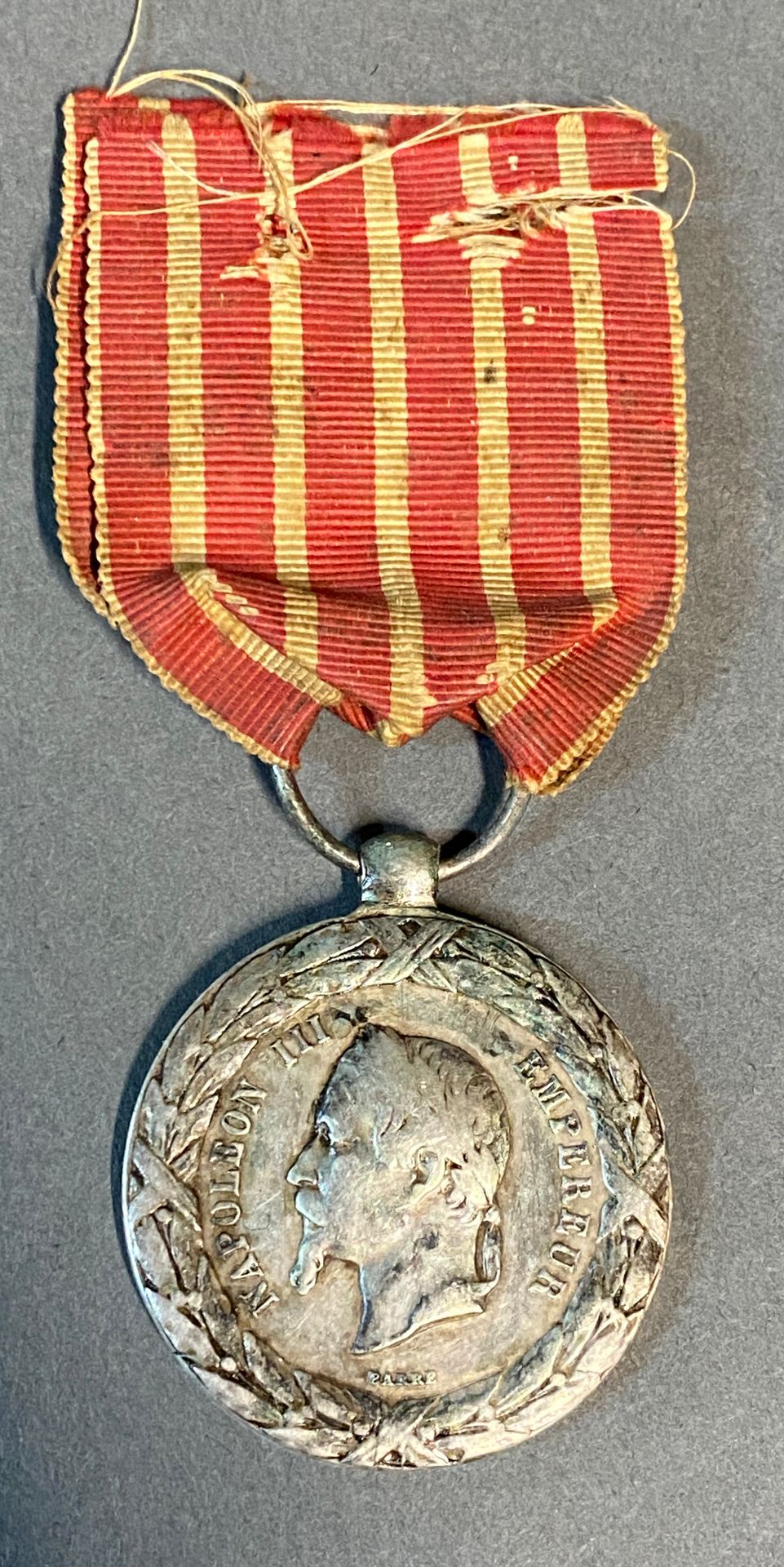 Null Medaille auf den Italienfeldzug. Zweites Kaiserreich aus Silber.

Durchmess&hellip;