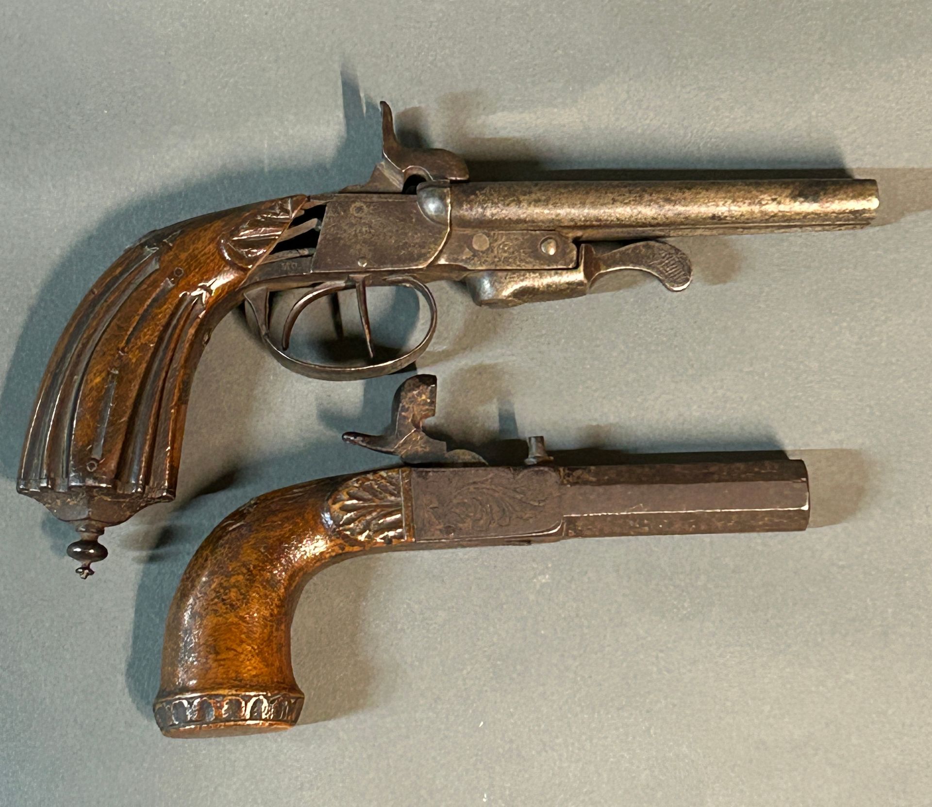 Null Set of two pistols and two revolvers.

Including a small pinfire pistol and&hellip;