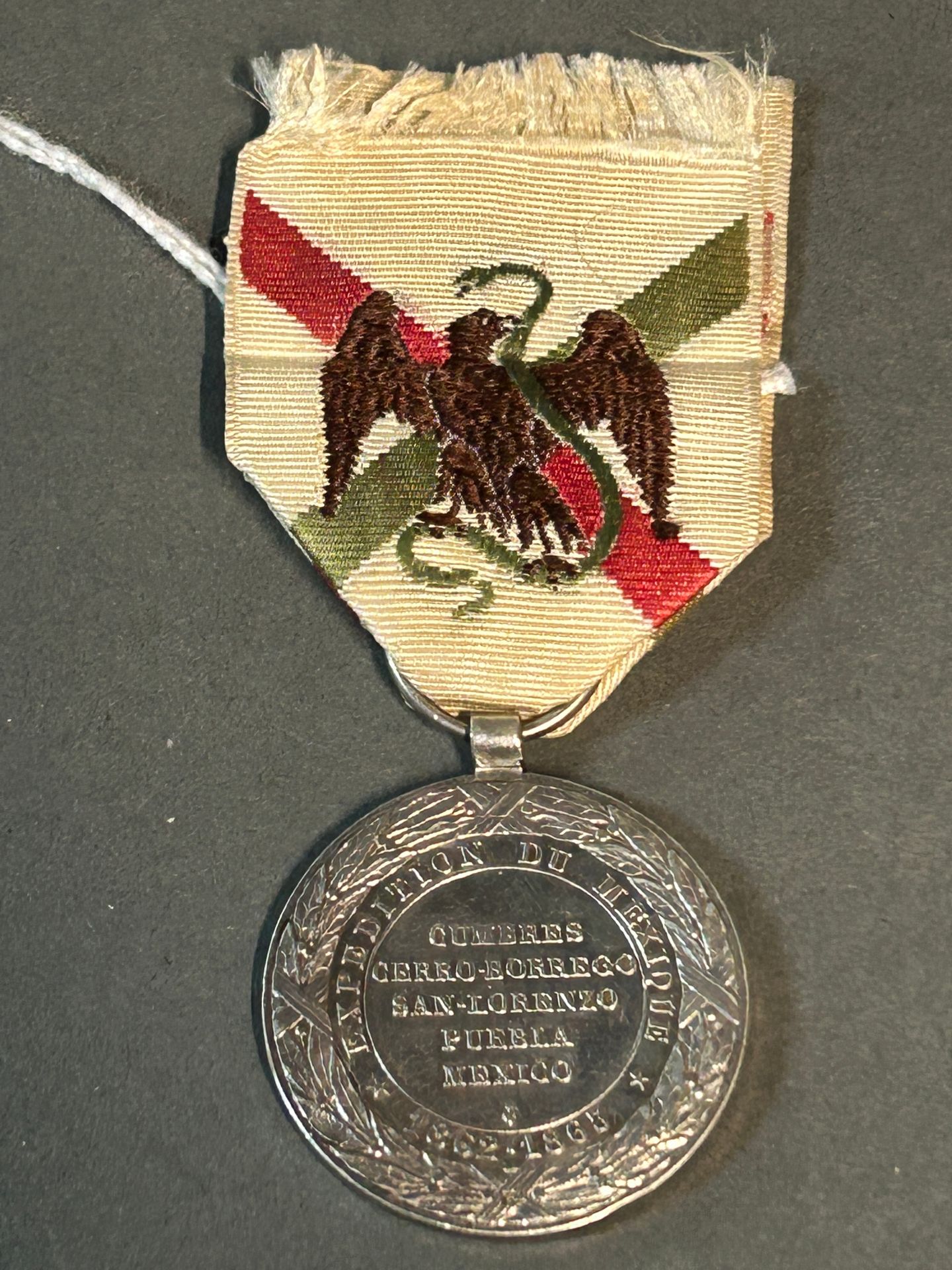 Null 墨西哥战役的银质奖章。

直径：3厘米（无冠）。

毛重：15.27克。