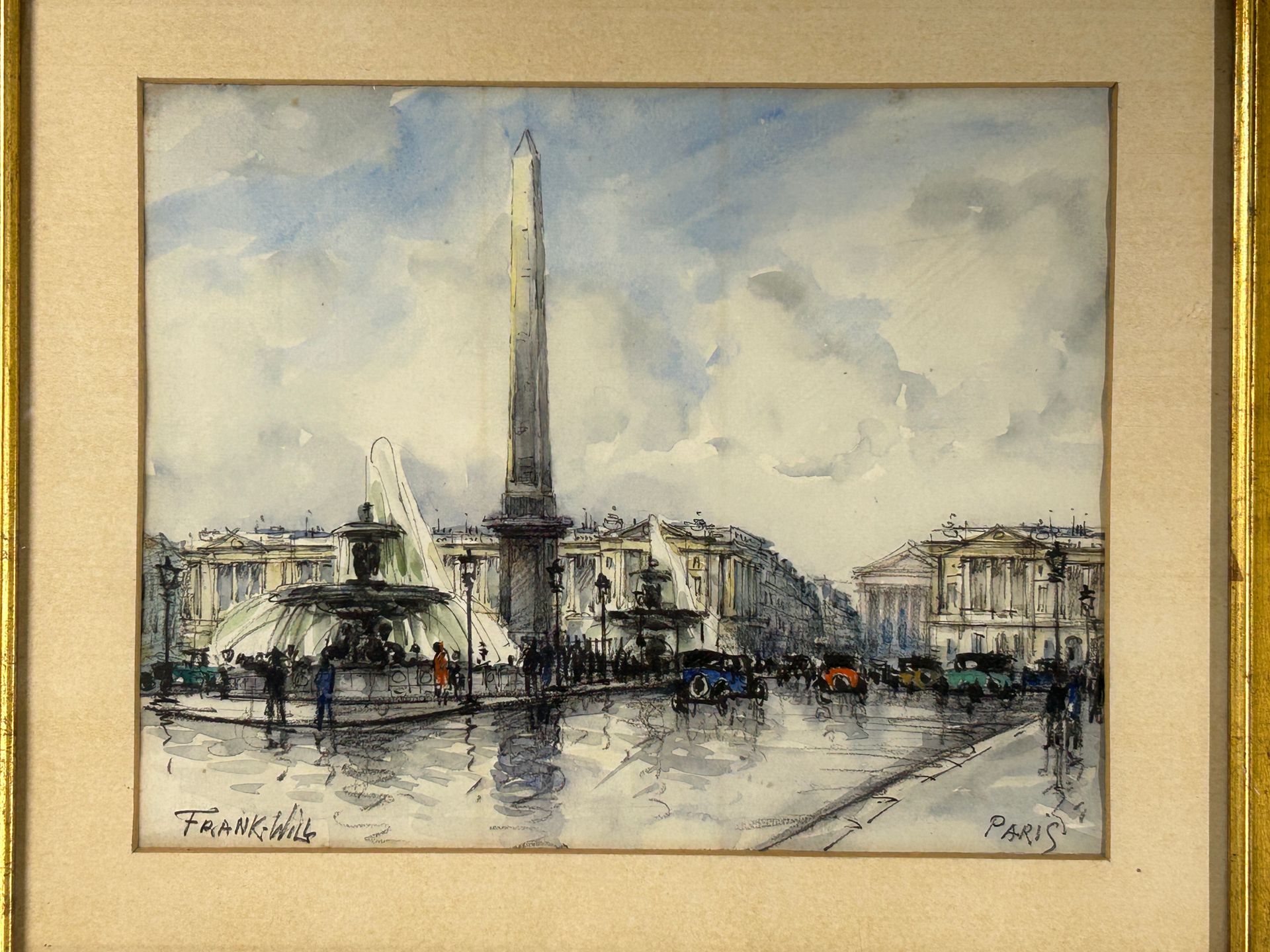 Null Frank WILL (1900-1950)
Place de la Concorde
Aquarelle.
21,5 x 27 cm