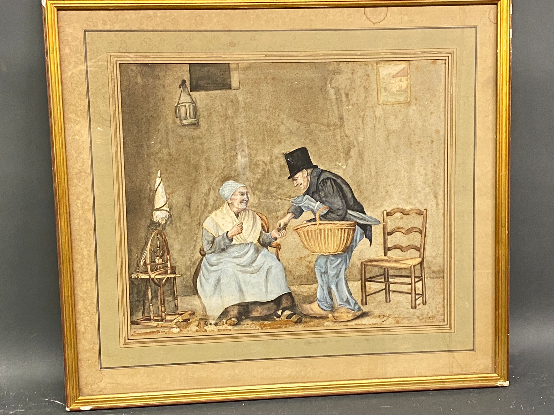 Null M. GAIRE (XIXè siècle)
Couple de vieillards dans un intérieur
Aquarelle sur&hellip;