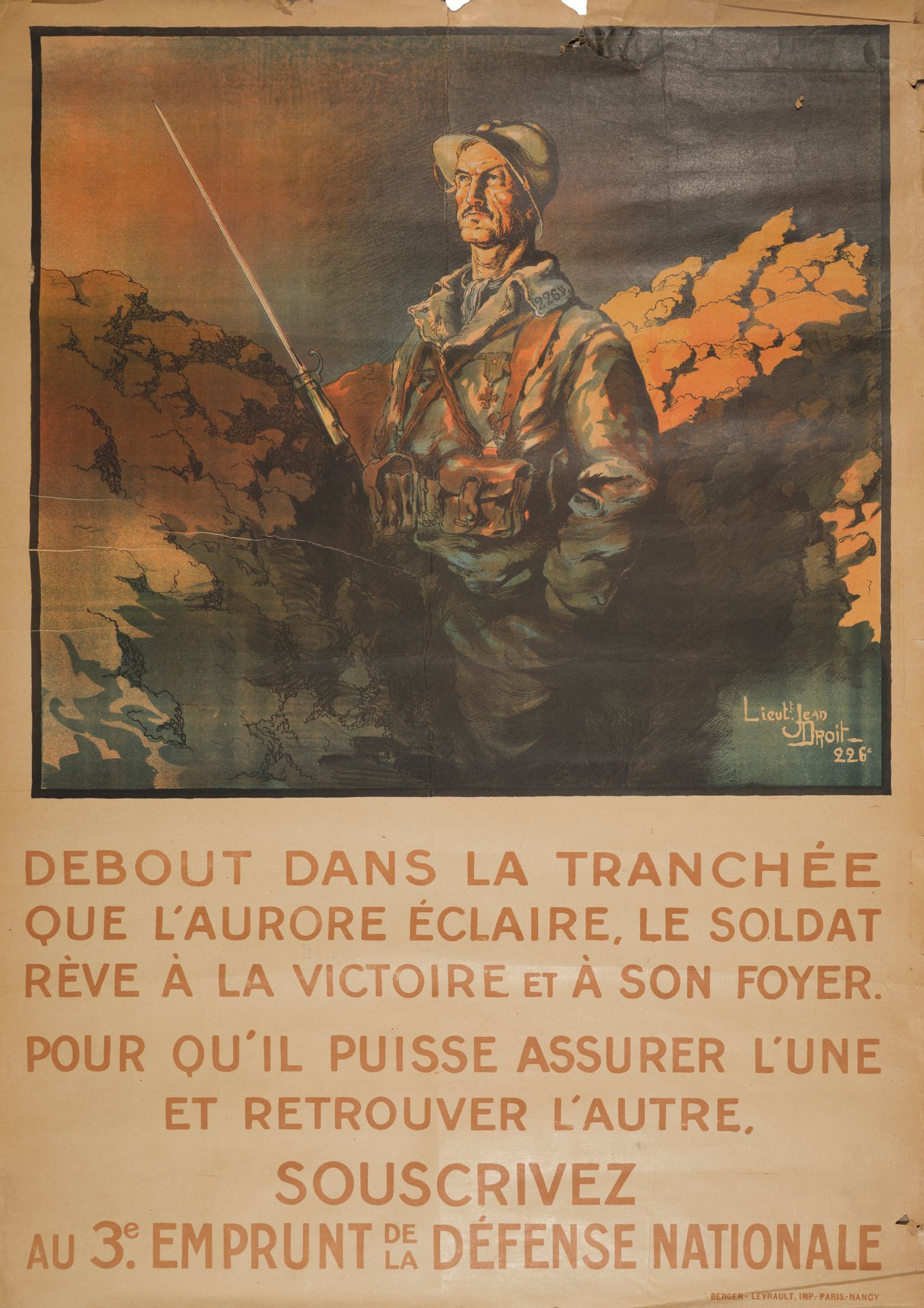 Null MILITARIA - GUERRE 1914-18
Ensemble de 6 affiches 
- A BESNARD - Souscrivez&hellip;