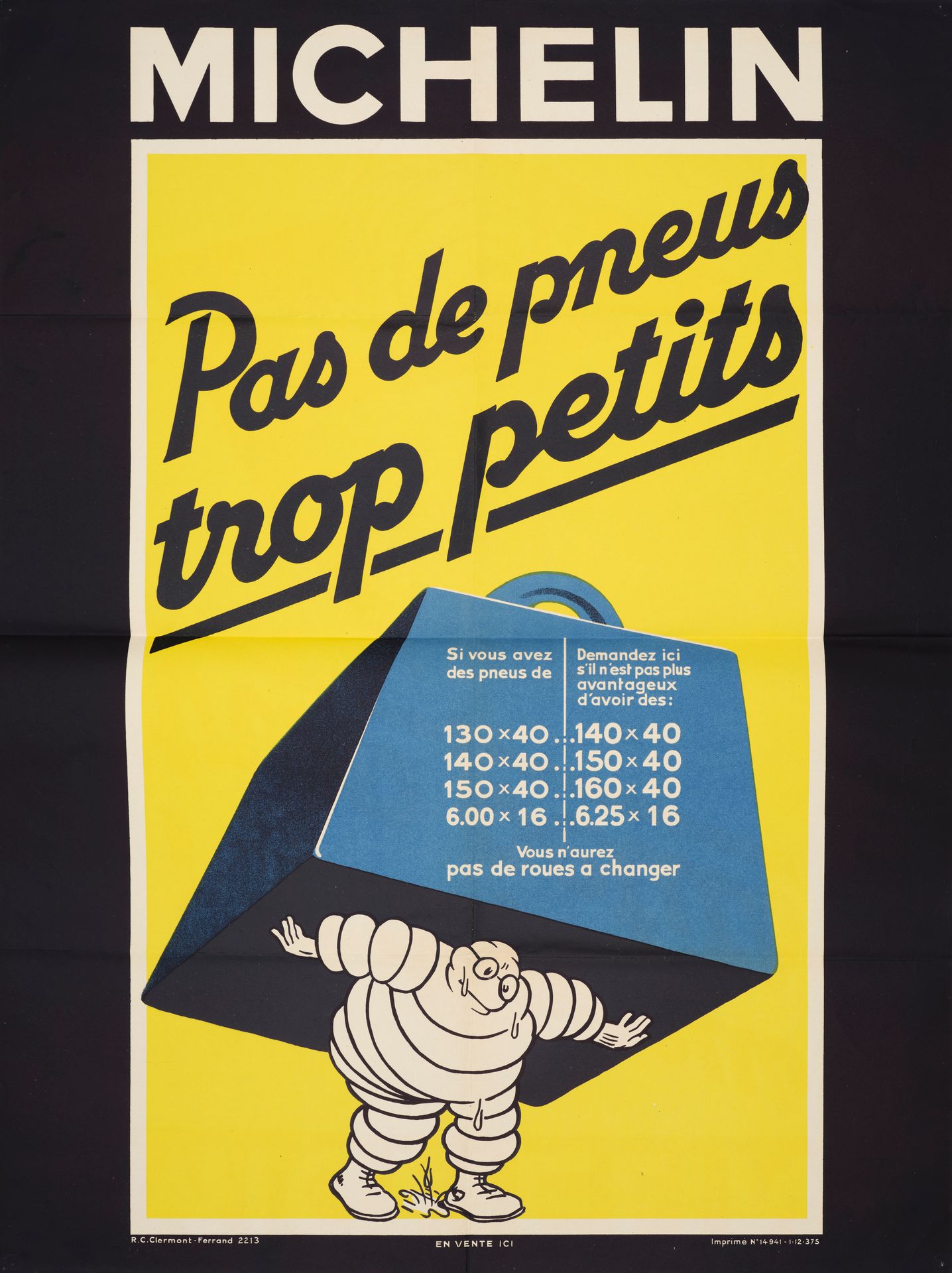 Null ANONYME vers 1930-40
Michelin pas de Pneus trop petits
Non entoilée , trace&hellip;