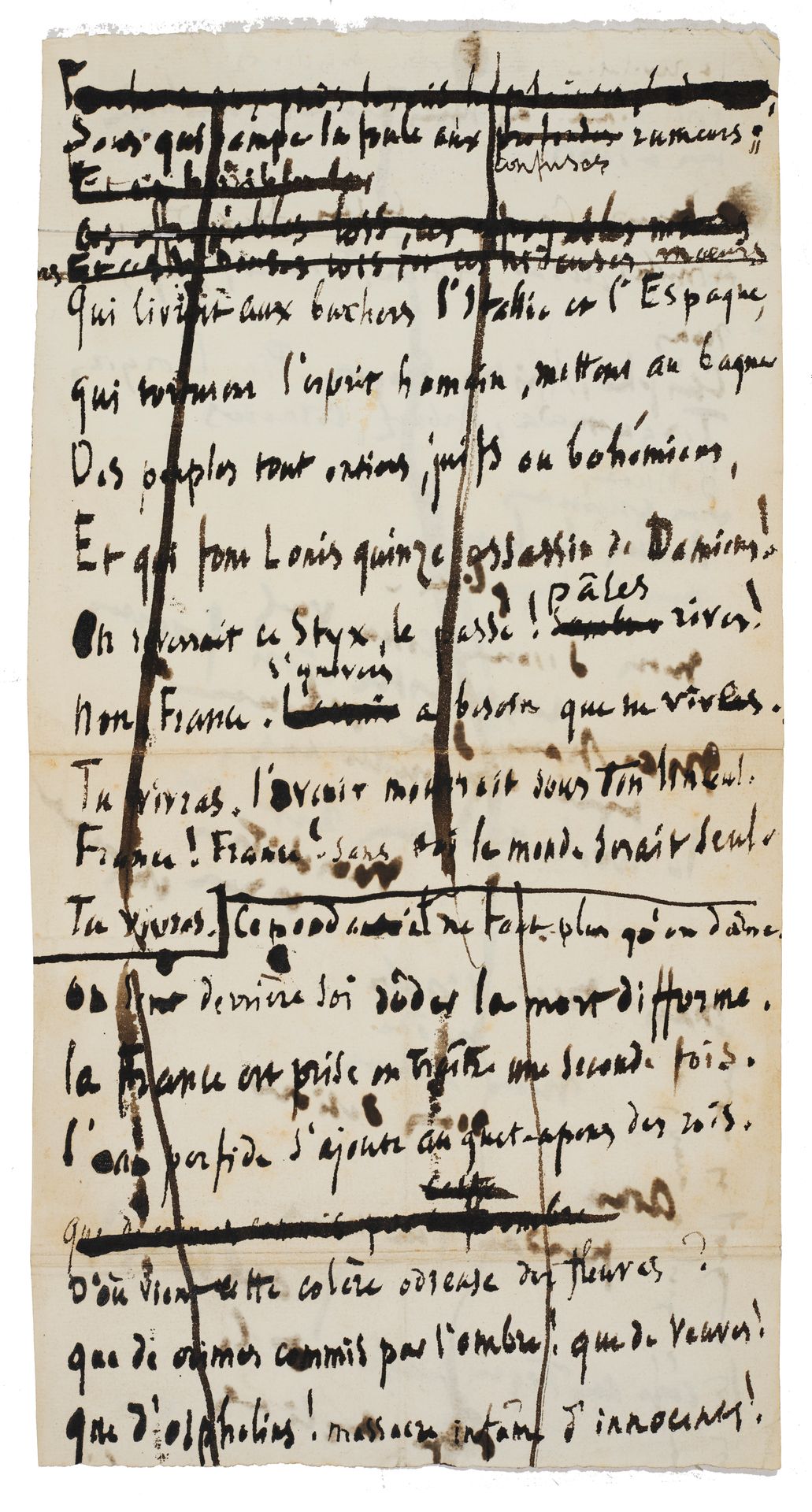 Null [HUGO (Victor)]
Autographes Arbeitsmanuskript von L'Elégie des fléaux (Die &hellip;