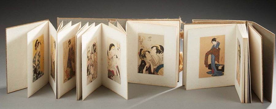 JAPON Deux recueils (deux volumes) d'estampes japonaises à sujets divers de pers&hellip;
