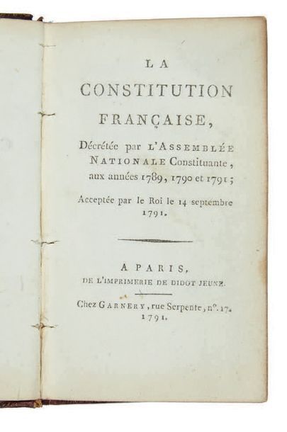 Null CONSTITUTION FRANÇAISE décrétée par l'Assemblée Nationale Constituante, aux&hellip;