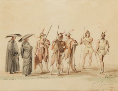 Louis François, baron LEJEUNE (Strasbourg 1775 - Toulouse 1848) Soldats et ecclé&hellip;