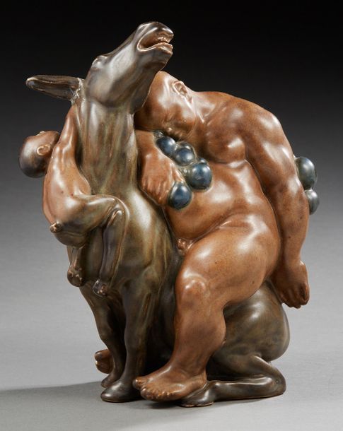 BING et GRÖNDAHL et KAI NIELSEN (1882-1924) Bacchus
Sculpture en grès émaillé br&hellip;