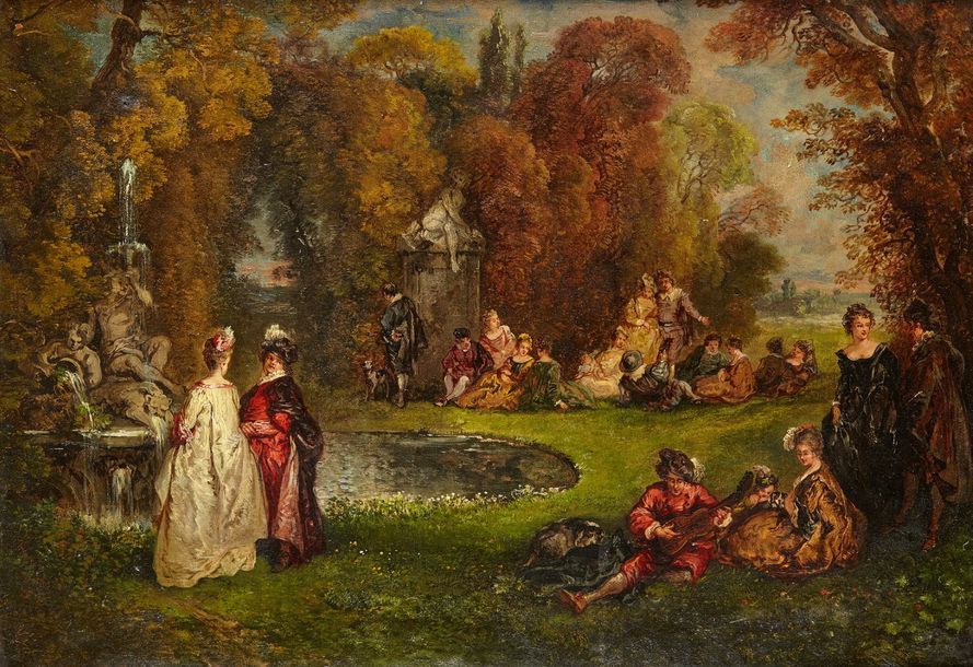 Jean-Baptiste François PATER, suiveur de 
La fête champêtre
Huile sur toile non &hellip;