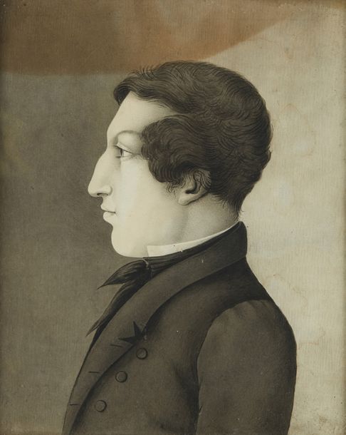 Regnier de JARGAILLES (XIX-XXe) 
Portrait de jeune homme
Dessin sur papier
Annot&hellip;