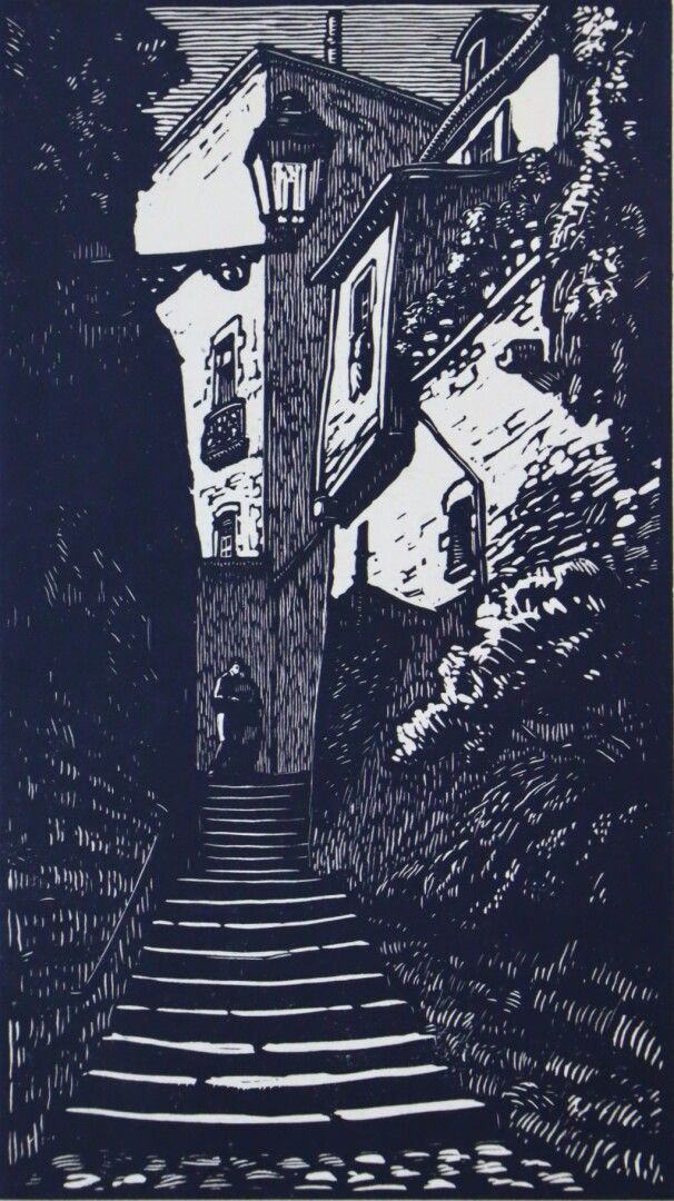 Null Fernand CHALANDRE (1879-1924).

L'escalier de la fontaine.

Gravure en noir&hellip;