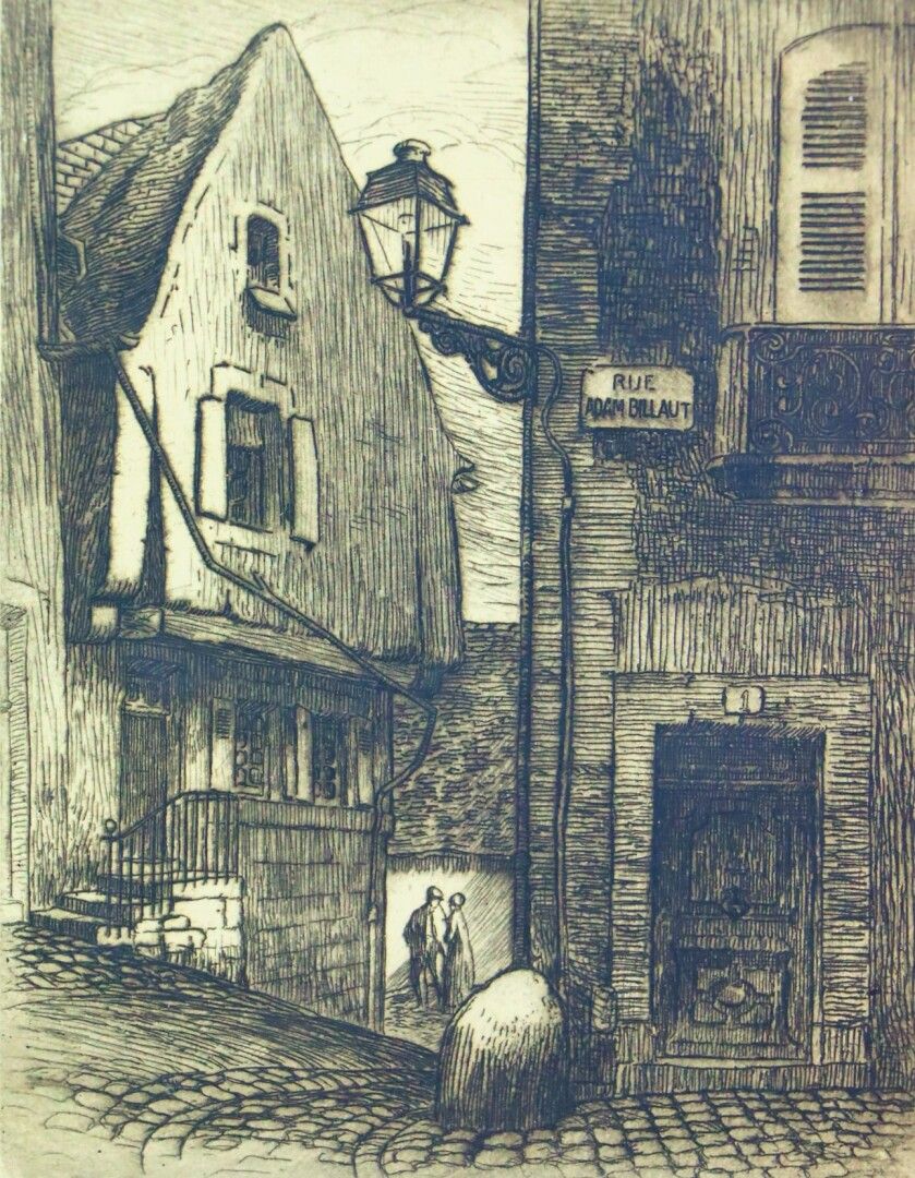 Null Fernand CHALANDRE (1879-1924).

Rue Adam Billaut à Nevers.

Gravure en noir&hellip;