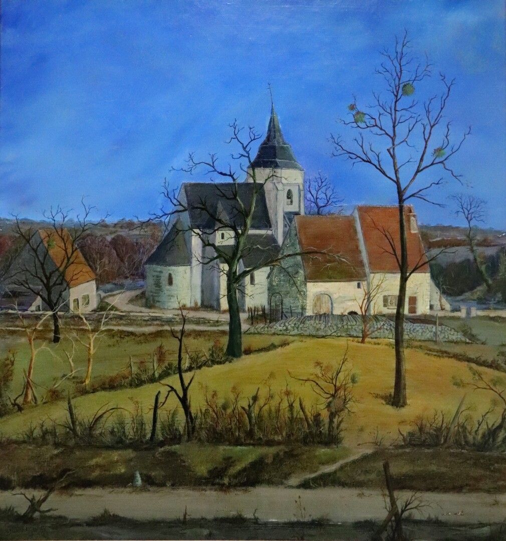 Null Pierre DANCETTE (1928-2010).

Eglise en nivernais.

Huile sur panneau, sign&hellip;