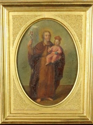 Null Ecole française du début du XIXème siècle. 

St Joseph et l'enfant Jésus.

&hellip;