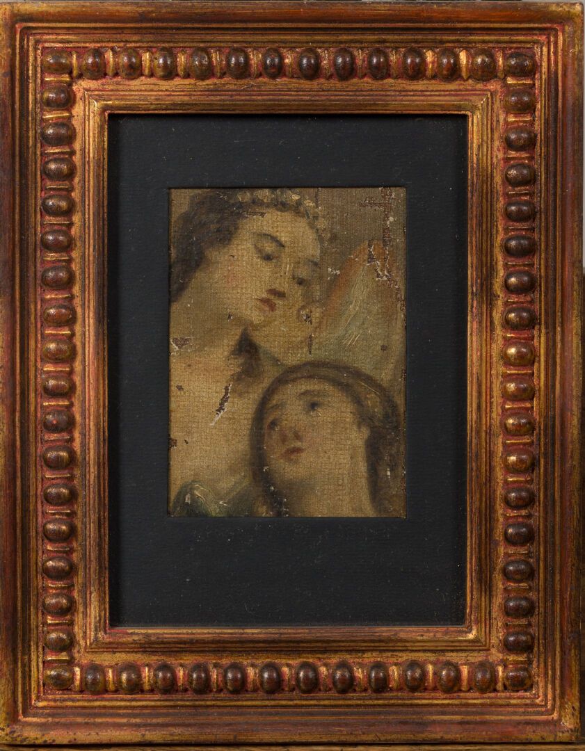 Null School of the XVIIIth century.

Studies of faces.

Oil on canvas, fragment.&hellip;