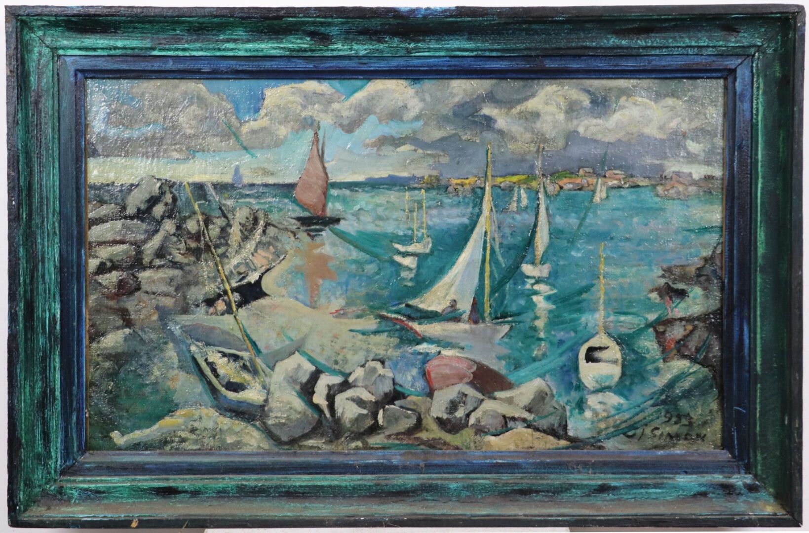 Null 路易斯-西蒙（1892-1960）。

布里格诺根，菲尼斯泰尔。

布面油画，右下方有签名，日期为1953年。

高_33厘米，宽_55厘米