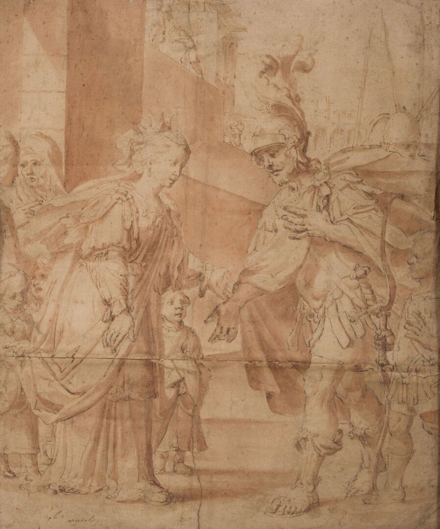 Null Ecole italienne du XVIIème siècle.

Salomon recevant la reine de Saba (?).
&hellip;