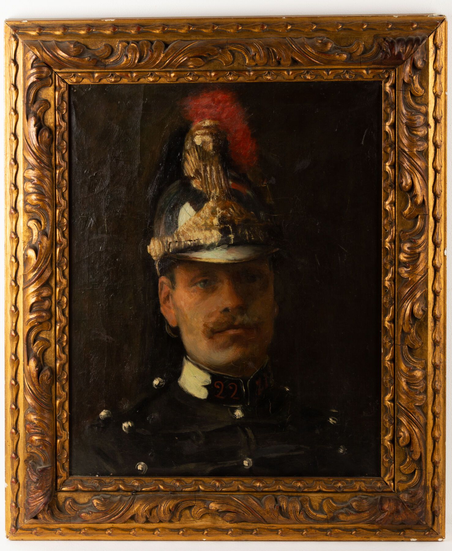 Null Ecole Française du XIXème siècle. 

Portrait d'un officier du 22ème régimen&hellip;