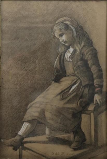 Null FOURNIER del FLORIDO (1873 - 1929).

Jeune fille assise.

Dessin au caryon &hellip;