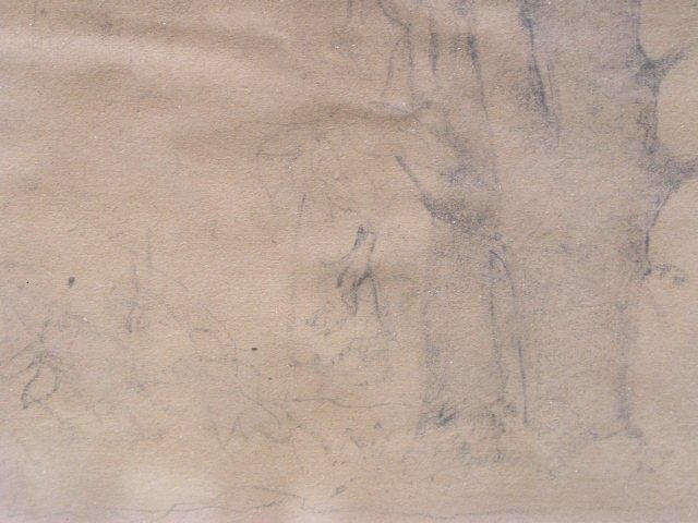 LEHMANN HENRI (1814-1882) Paysage aux arbres Crayon, cachet en bas à droite. 9x1&hellip;