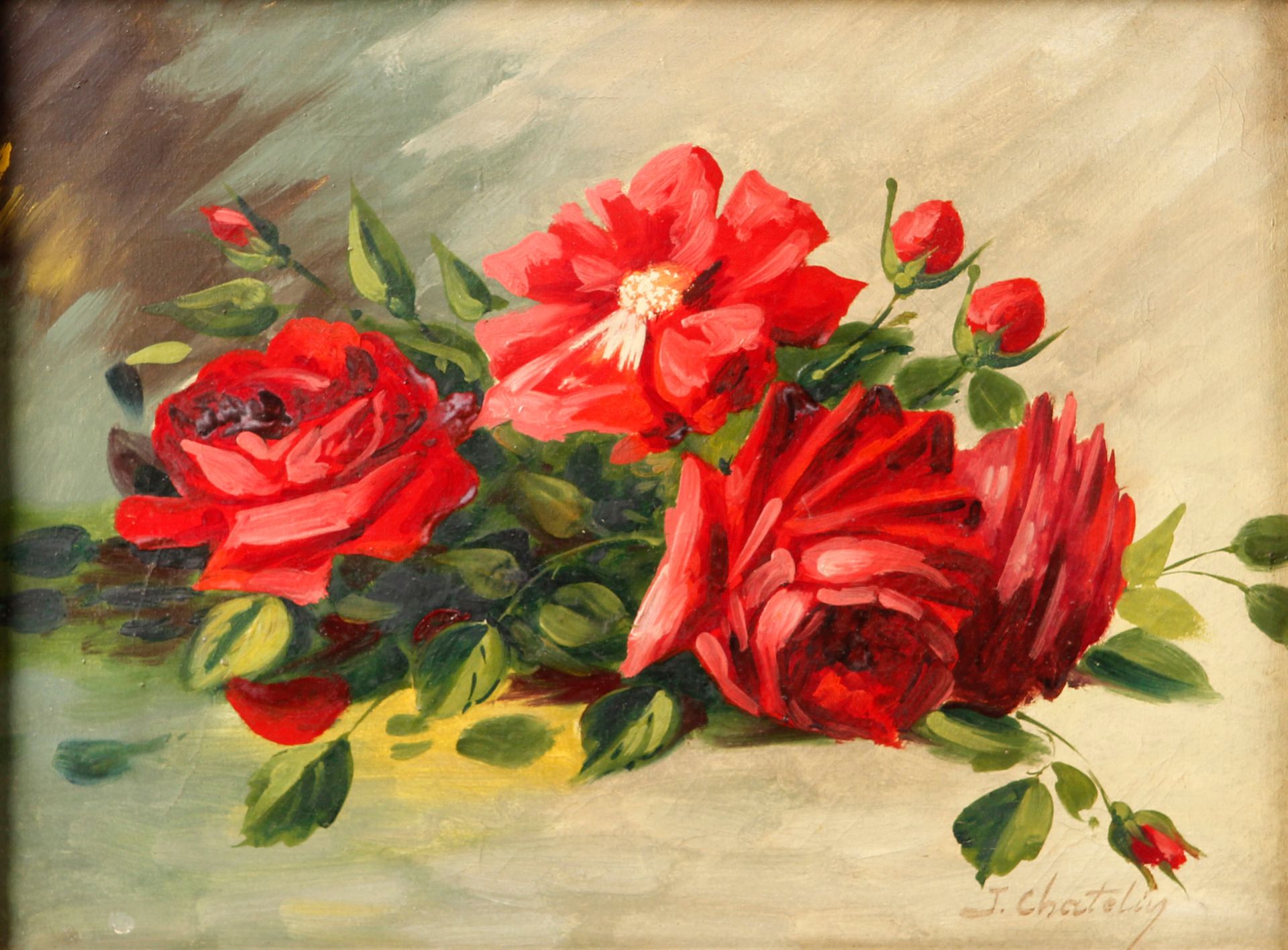 Null J. CHATELIN (XXe siècle)

Roses rouges

Huile sur toile, signée.

30 x 40 c&hellip;