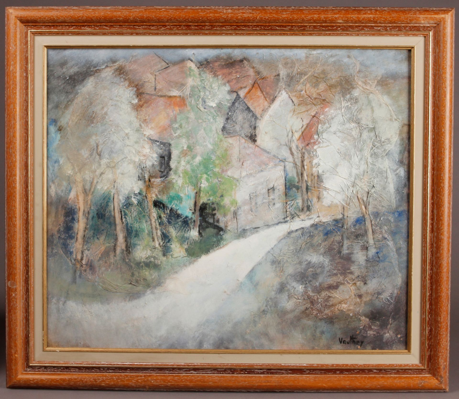 Null 皮埃尔-沃特海（1937-2019年）

村庄里的小路

油画，右下角有签名。

54 x 65 厘米

(天然木框)。