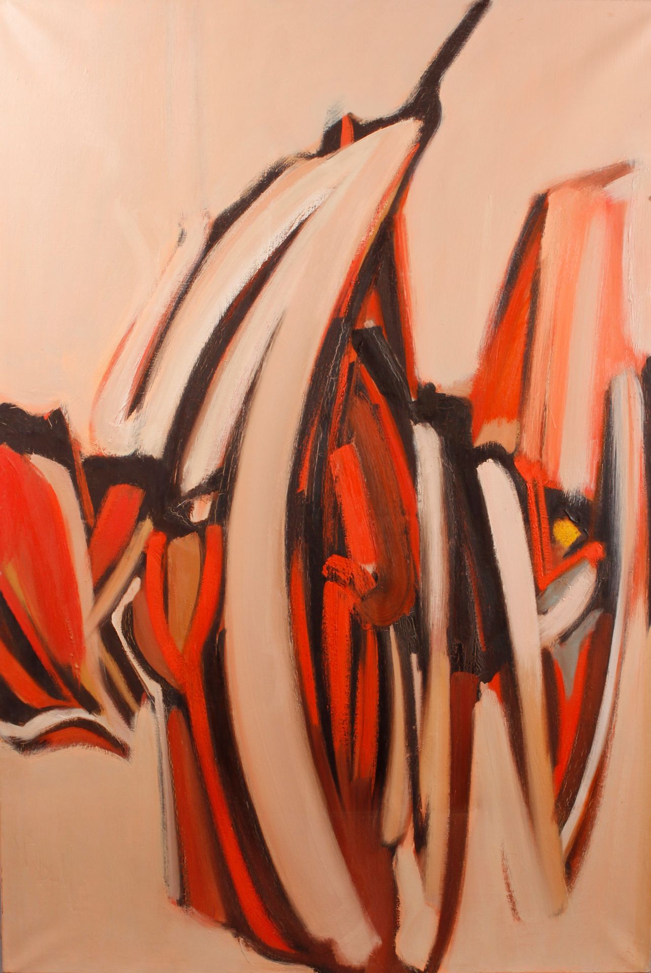 Null Pierre DUCELLIER-WINDORF (1944-2007)

橙色和粉色背景的抽象构图，1974年

布面油画，背面有签名和日期。

1&hellip;