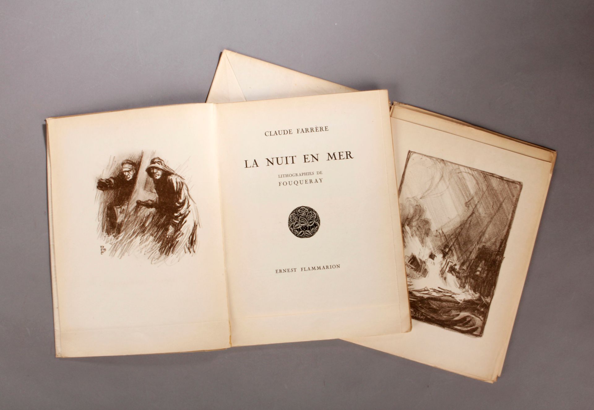 FOUQUERAY (Charles) / FARRERE (Claude) The Night at Sea. Lithographs by Fouquera&hellip;