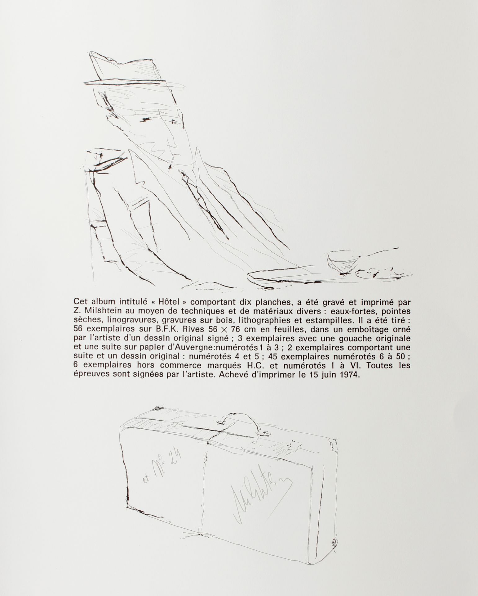MILSHTEIN (Zwy) Hotel. Dieci incisioni originali di
Zwy Milshtein. Edizioni d'ar&hellip;