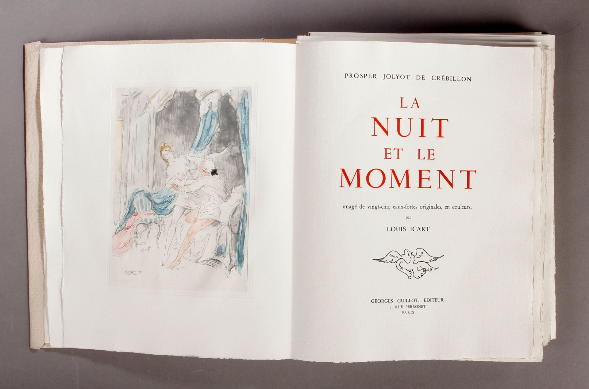 [Curiosa]. ICART (Louis) / CREBILLON (Prosper Jolyot de) La Nuit et le Moment.印有&hellip;