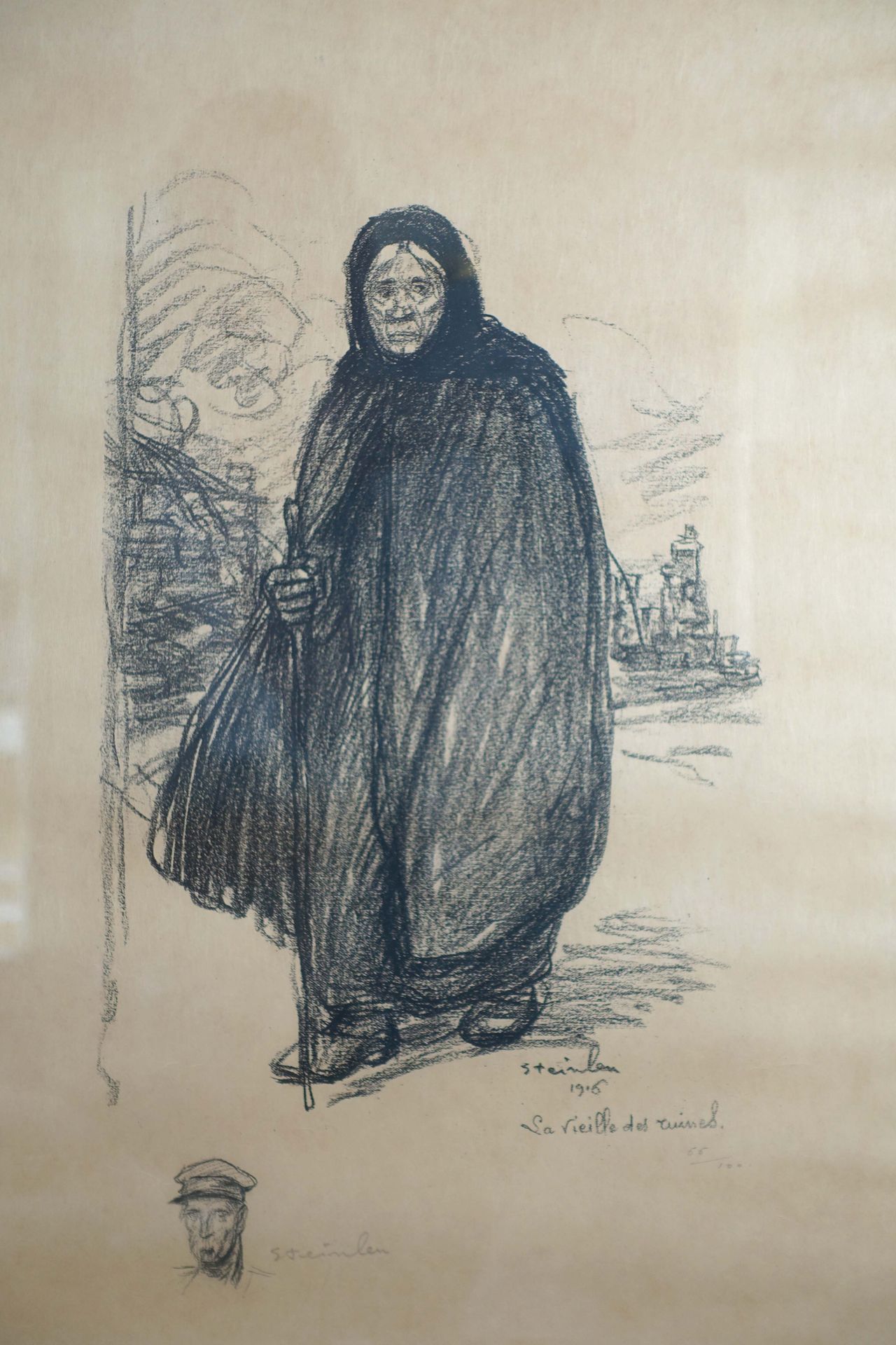 Null Théophile Alexandre STEINLEN (1859-1923)
La Vieille des ruines.
Lithographi&hellip;