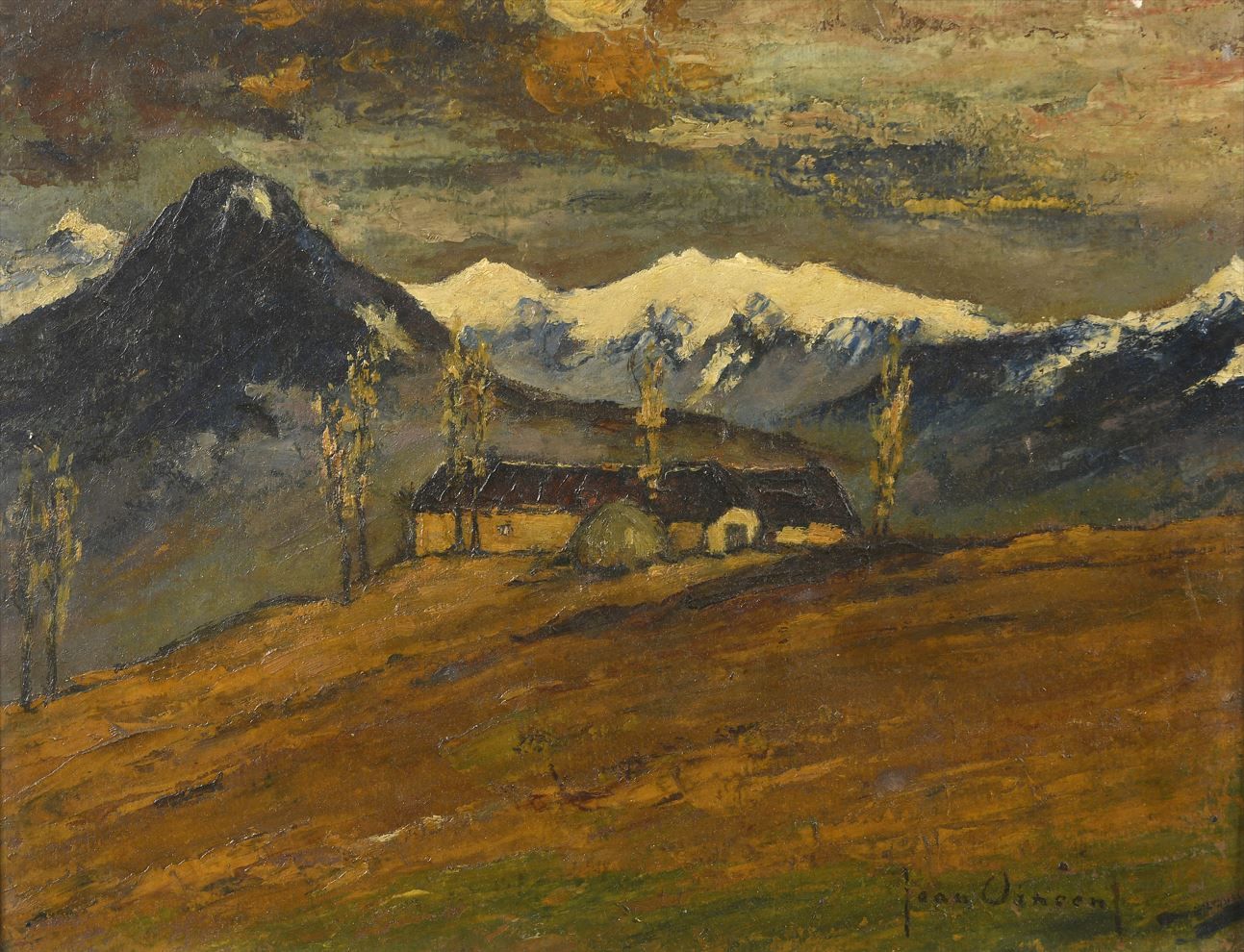 Null Jean VINCENT (1907-1978)
Landschaft in der Dauphiné
Öl auf Karton, unten re&hellip;