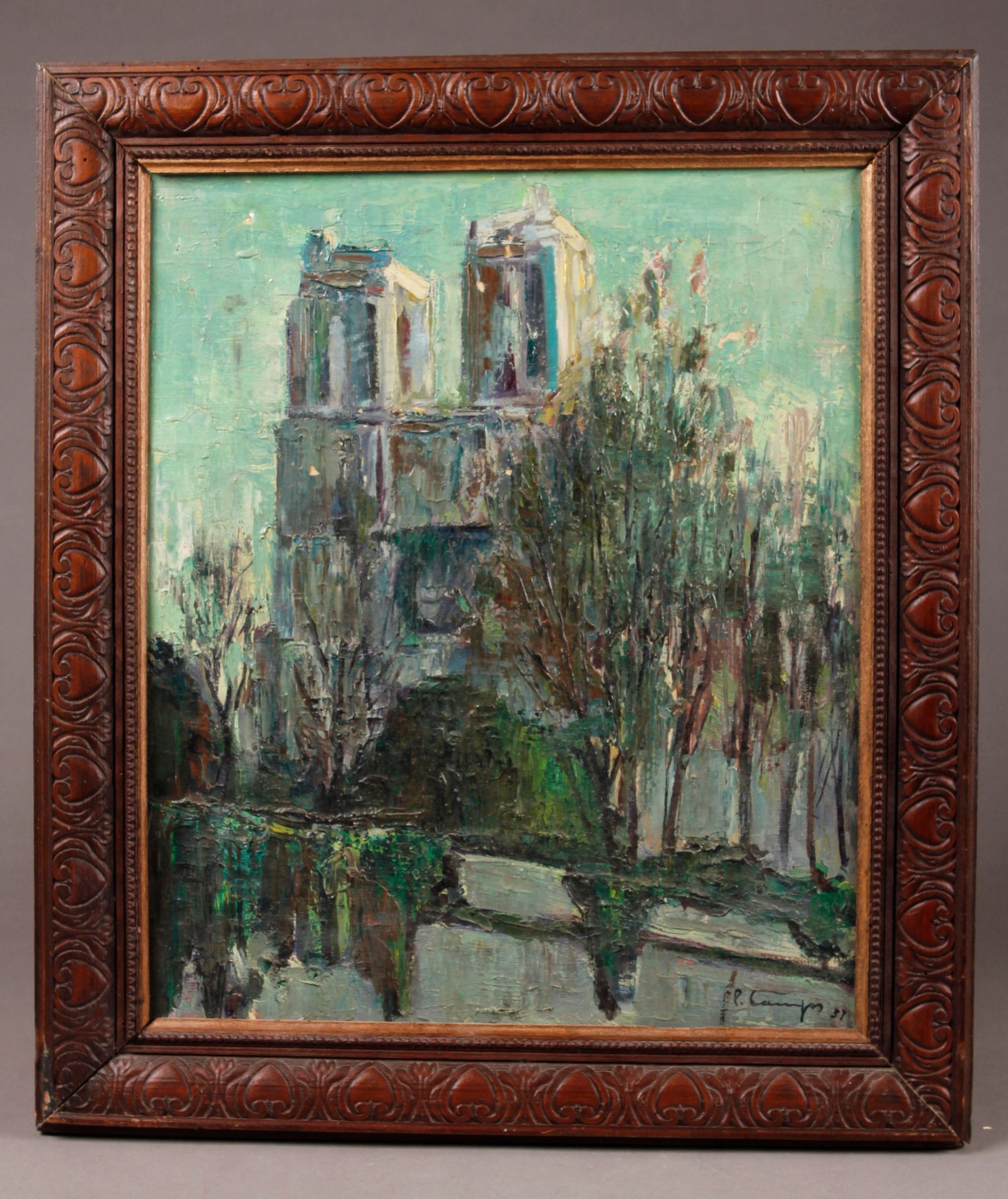 Null XXth century SCHOOL
Notre Dame de Paris Cathedral
Oil on canvas, signed low&hellip;
