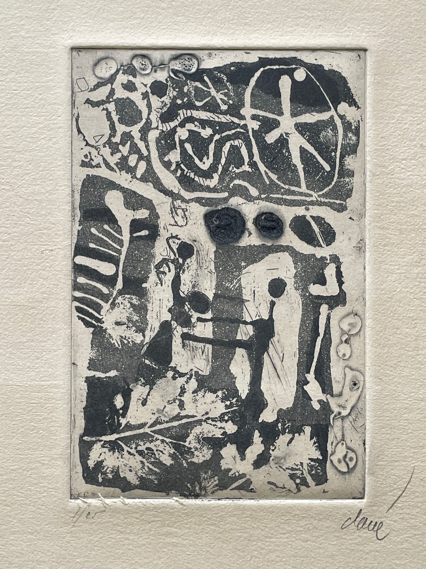Null 安东尼-克拉夫 (1913-2005)
摘要构成
黑色蚀刻或碳化硅雕刻，签名和编号为1/25。
17 x 11厘米
联合：保罗-西蒙（1892-197&hellip;