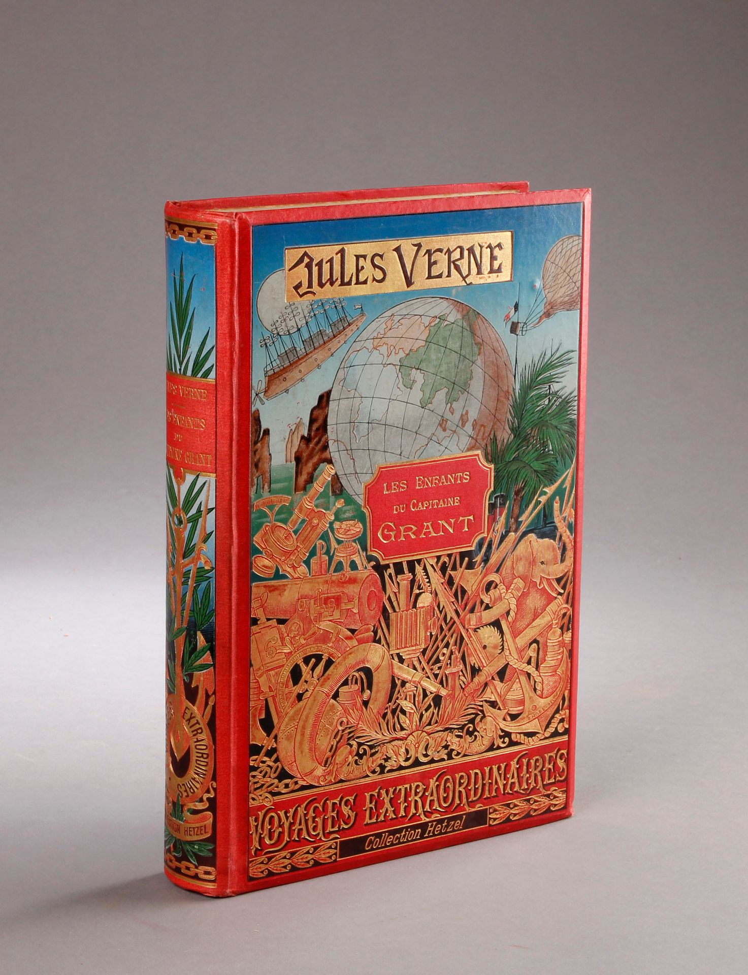 Jules VERNE / HETZEL. Die Kinder des Kapitäns Grant (1903). Mehrfarbiger Pappban&hellip;