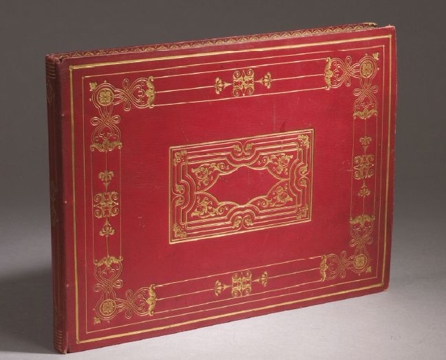 Null ALBUM AMICORUM de format oblong contenant des pièces datées entre 1836 et 1&hellip;