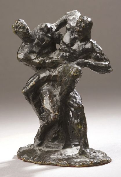 Albert BAZZONI (1889-1973) Deux Lutteurs
Epreuve en bronze à patine noire, signé&hellip;