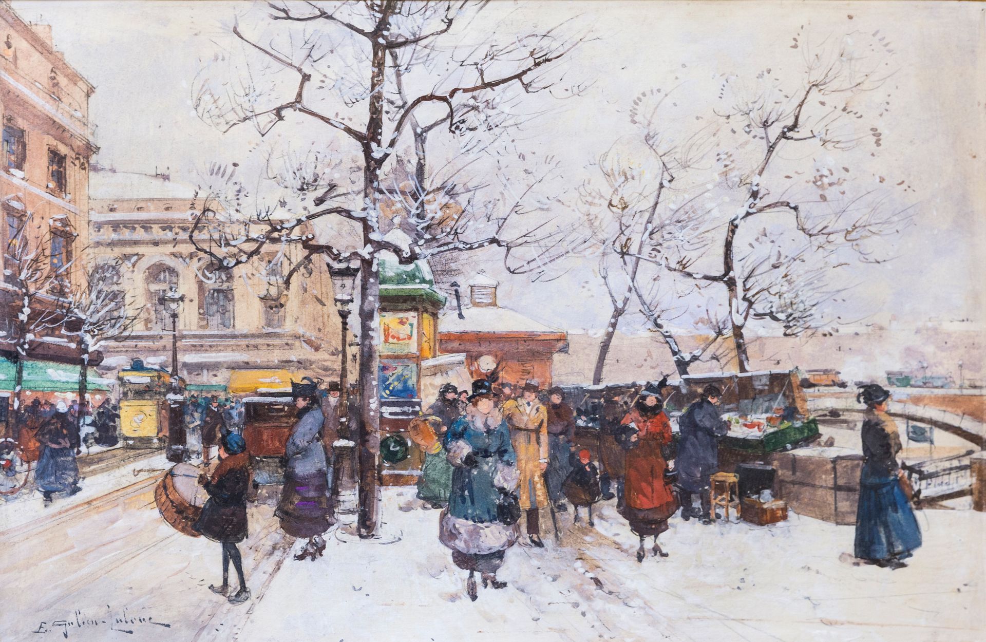 Null Eugène GALIEN-LALOUE (1854-1941)

"Die Buchhändler am Châtelet im Winter".
&hellip;