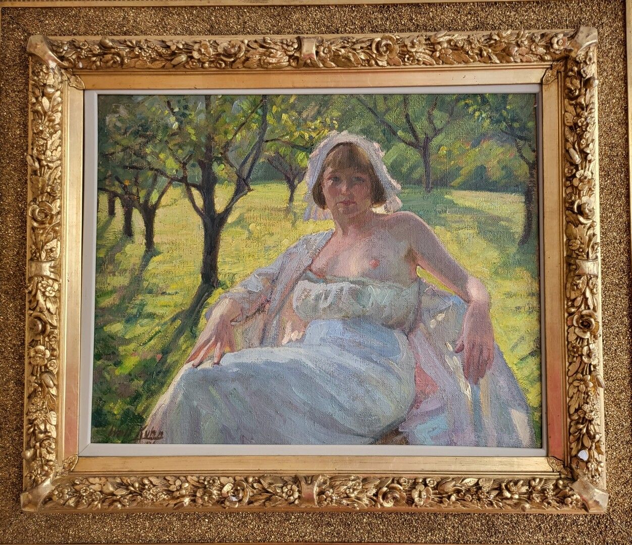 Null 华特-库恩(1877-1949)

果园里的裸体

布面油画

左下方有签名

55 x 63 cm
