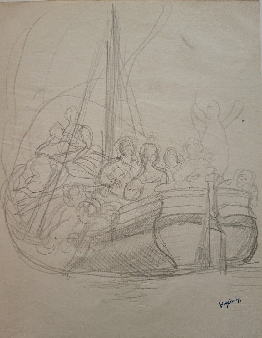 Null 
迪米特里欧-伊曼纽尔-加拉尼斯(1882-1966)




筹备工作 




船只 




纸上石墨 




签名：右下角有印章 




&hellip;