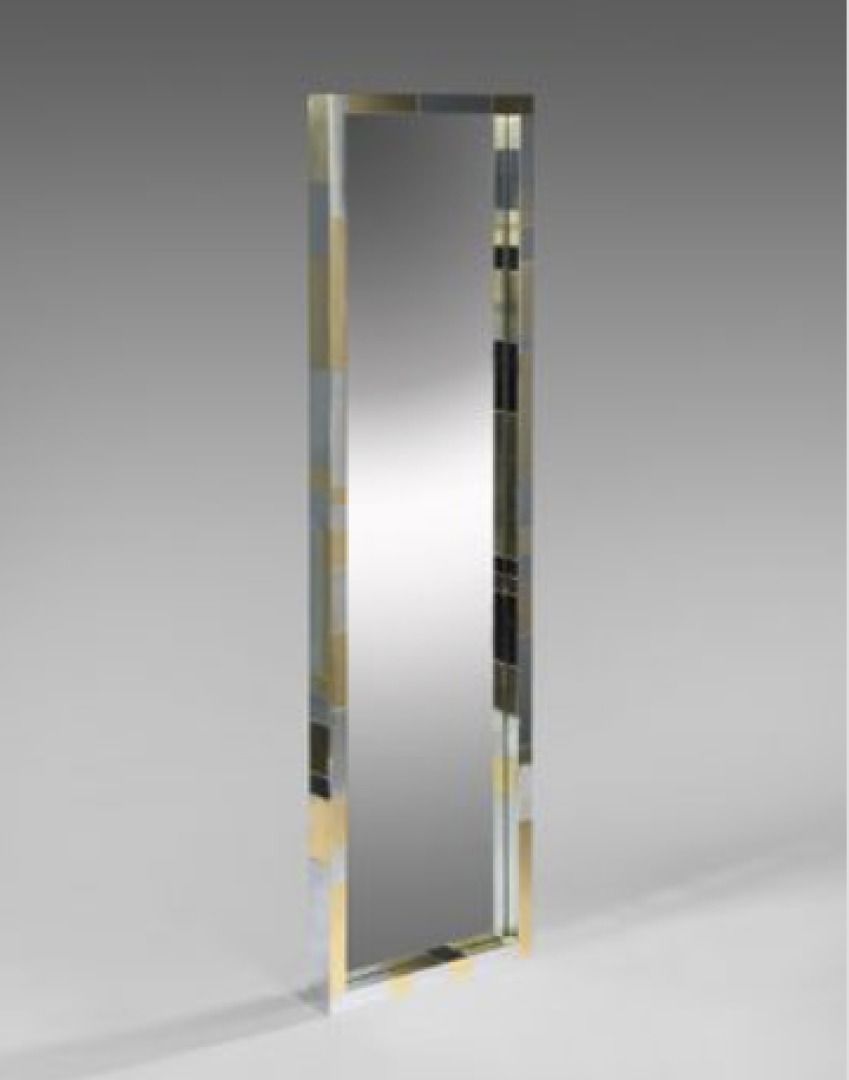 Null 保罗-埃文斯(1931-1987)

城市景观 "模型

长方形大镜子，镀铬和镀金钢制的 

178 x 51 x 7.5厘米