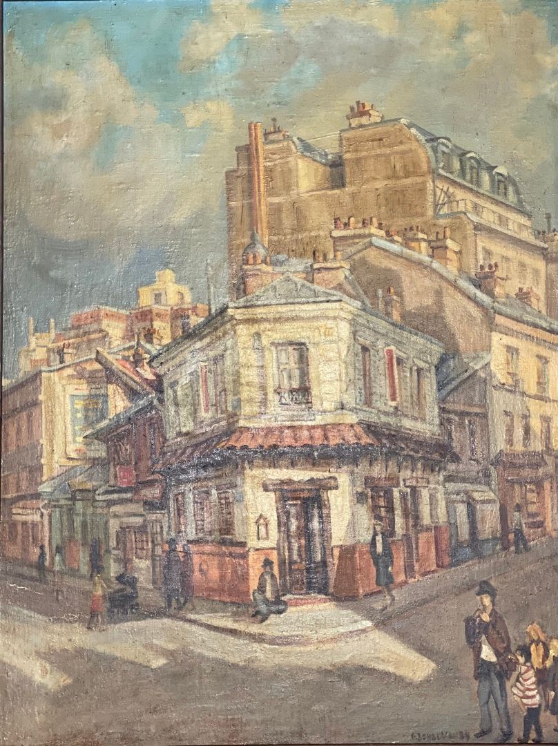 Null Branislav ZENDELSKI (1936)

巴黎马卡德街的比萨店，1984年

布面油画，右下角有签名和日期，背面有反签名和位置。

99&hellip;