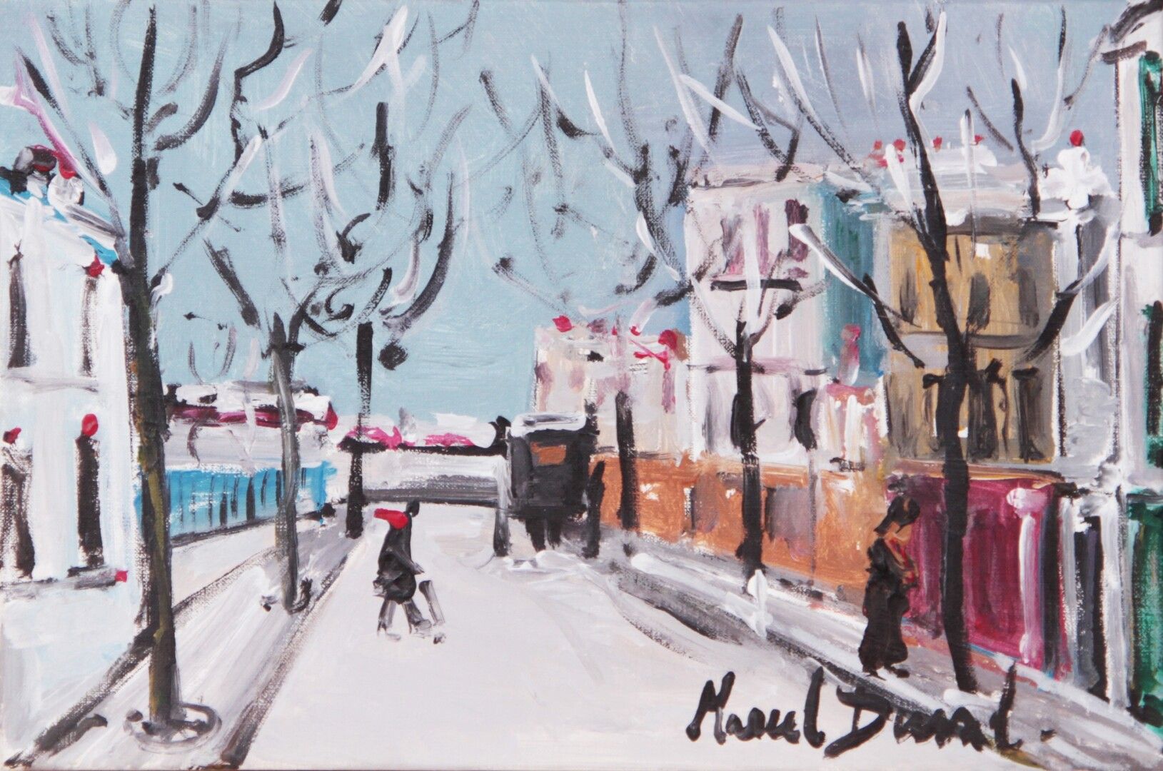 Null Marcel DUVAL (1890- 1985)

Paris under the snow 

Oil on canvas

Signed low&hellip;