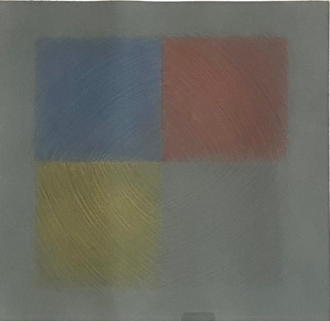 Null 让-保罗-波蒂斯 (1947)
几何构成 
纸上混合媒体 
右下方有签名和日期1991 
40 x 40 cm 
玻璃下装裱