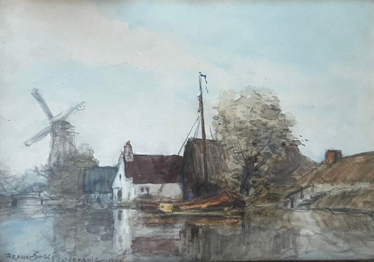 Null 弗兰克-博格斯(1855-1926)
运河，环绕鹿特丹，奥弗斯奇 -1902年
纸上水彩画 
有签名，日期为1902年，位于左下方
31 x 45 c&hellip;