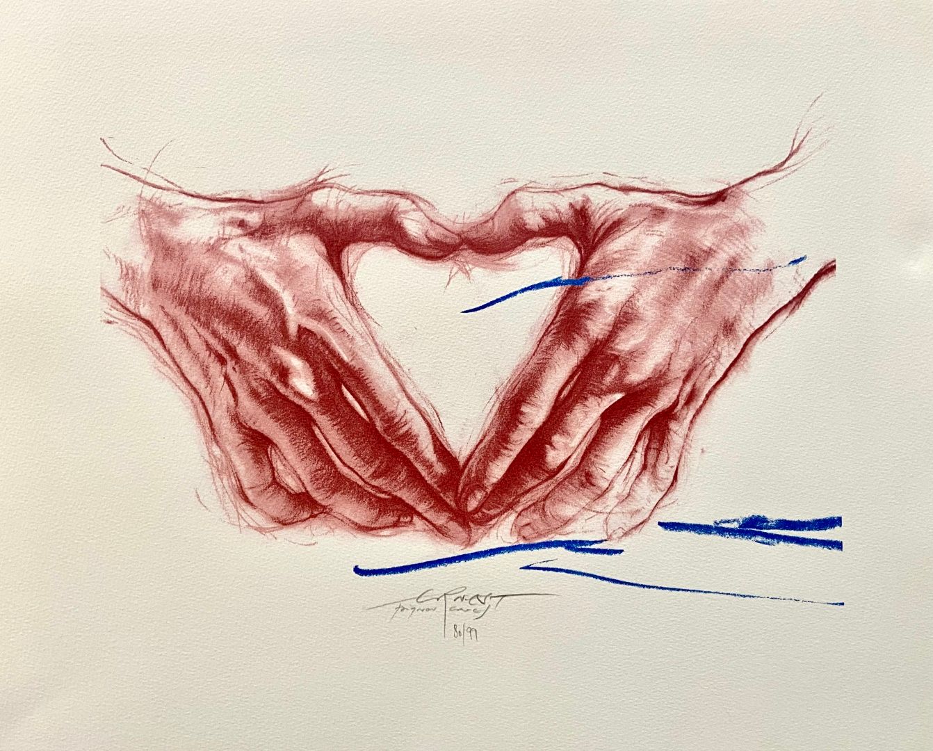 Null Ernest PIGNON-ERNEST (1942) 
Il cuore formato con le mani (2005)
Serigrafia&hellip;