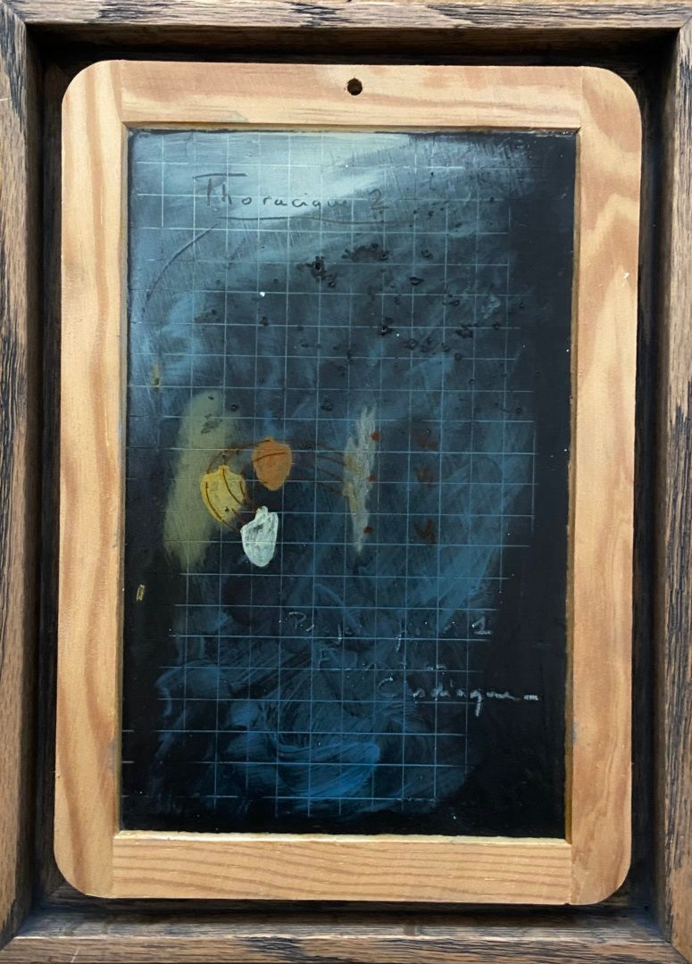 Null Thierry BRIET (XX)
LOID SYSTEM
Mixed media on a school slate 
Signed, Title&hellip;