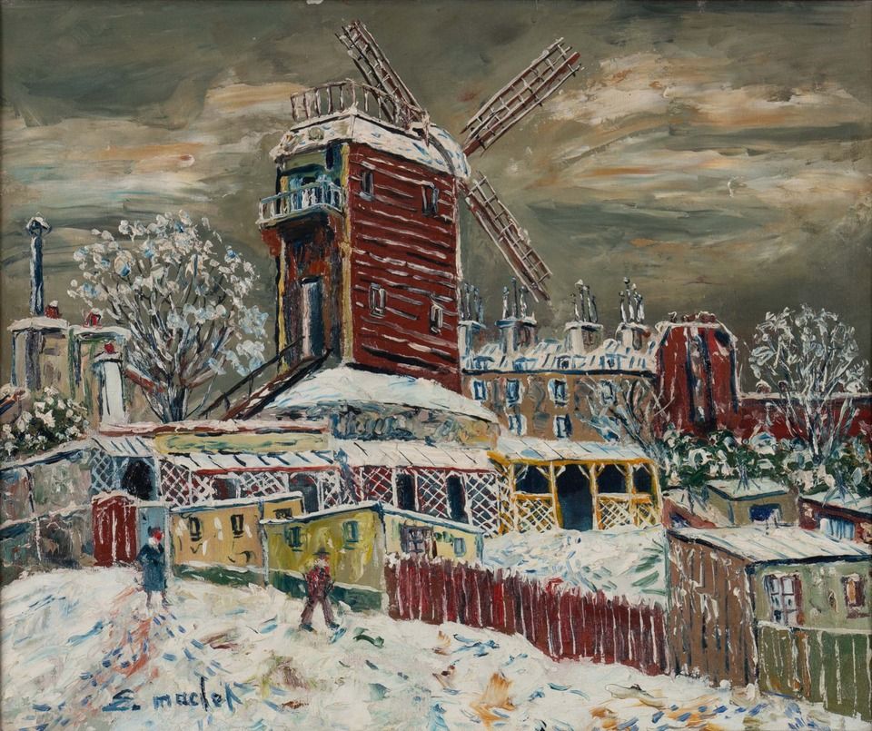 Élisée MACLET (1881-1962) Le Moulin de la Galette à Montmartre sous la neige
Hui&hellip;
