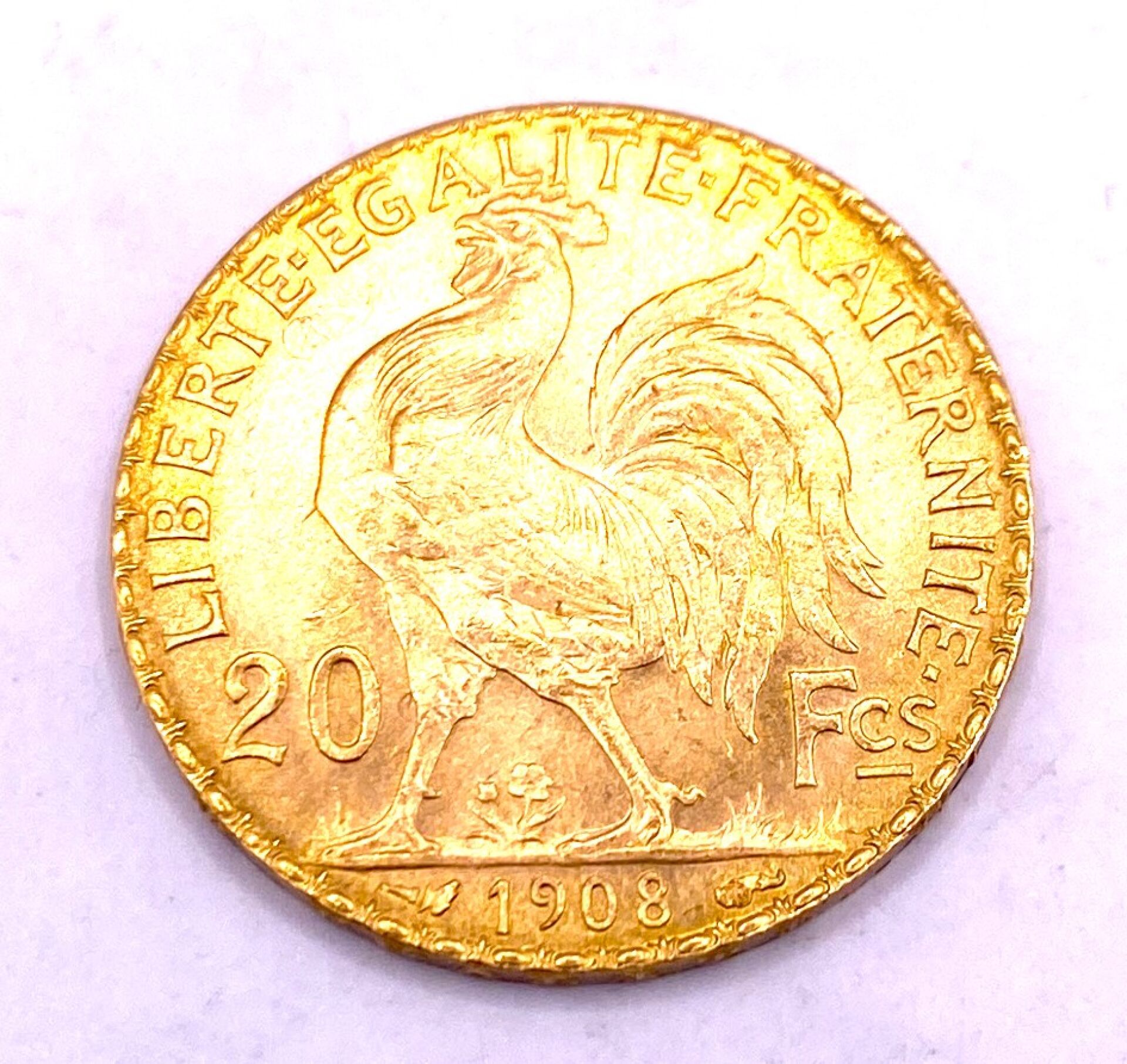 Null France - 20 francs Marianne au Coq république française yellow gold coin da&hellip;