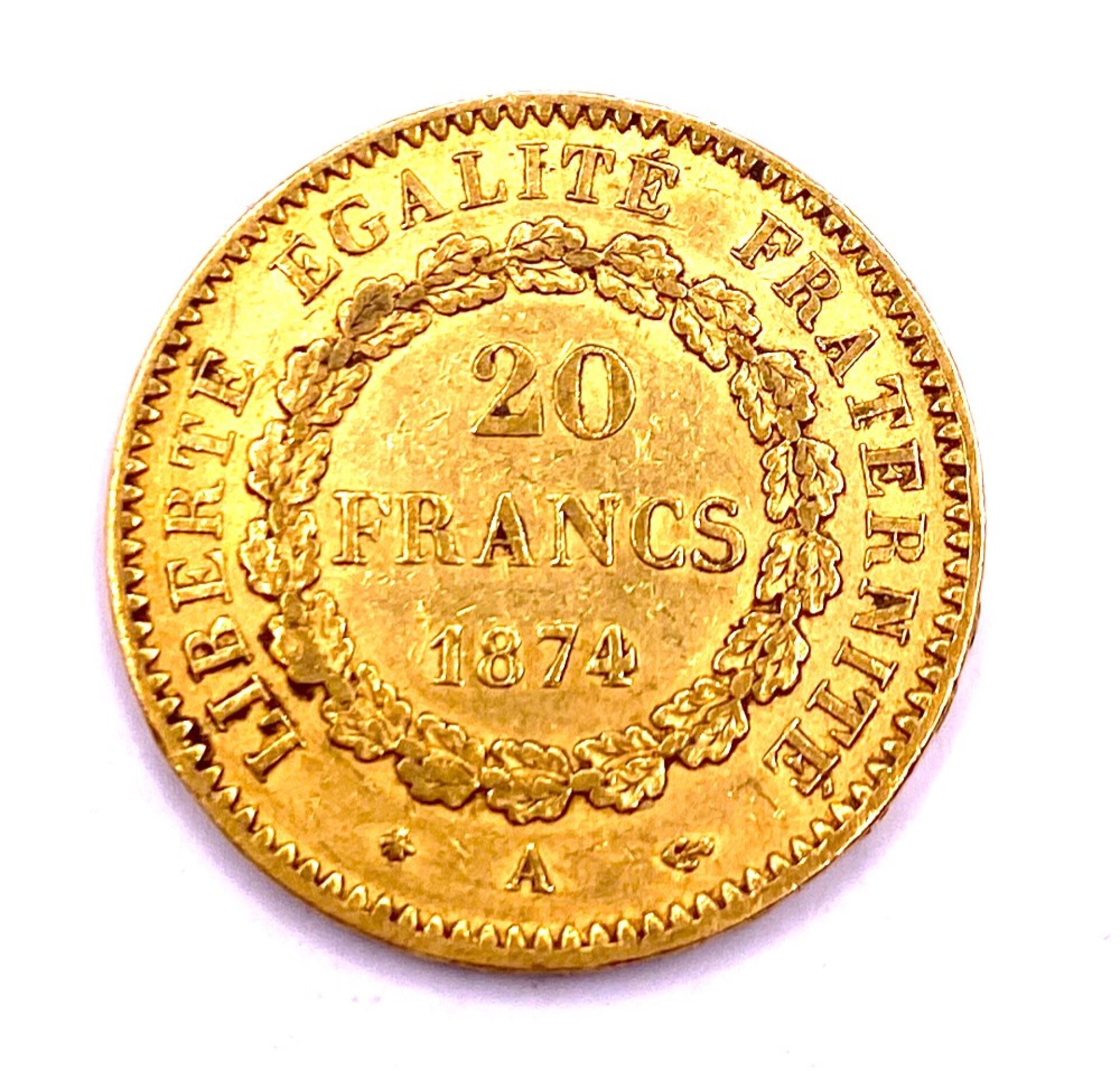 Null France - Pièce de 20 francs Or Génie république française en or jaune datan&hellip;